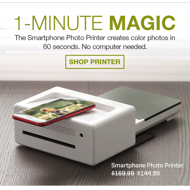 Print photos home. (No computer needed.) Sharper Image
